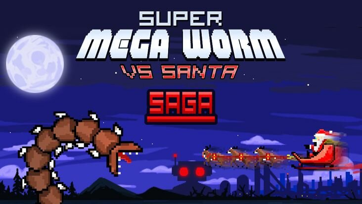 Super Mega Worm Vs Santa: Saga скачать для android